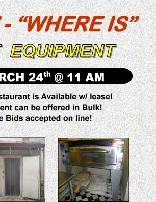 Restaurant Equipment AUCTION